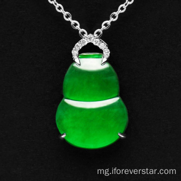 18k fotsy volamena volamena jadeite cucurbit pendant